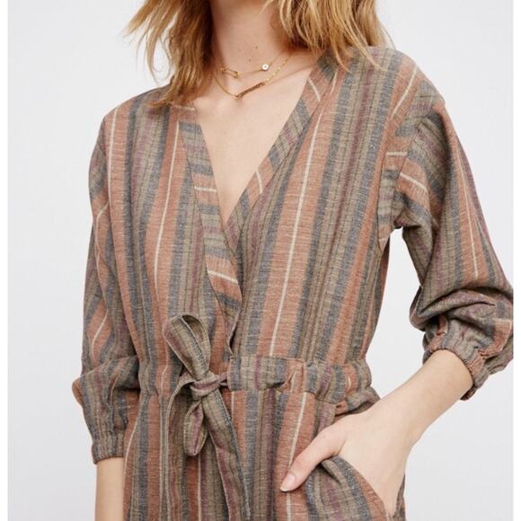 Free People Loveland Wool Blend Striped Jumpsuit - Picture 5 of 10